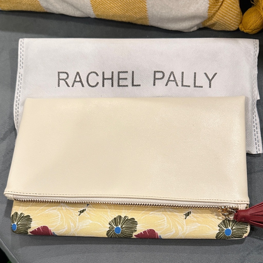 Rachel Pally Cream and Floral Wristlet